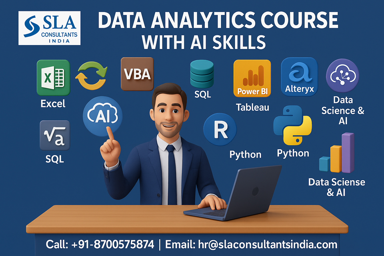 Online Data Analytics Course in Delhi with Free Python+Tableau by SLA Institute in Delhi, NCR, Market Research Analyst Certification [100% Placement, Learn New Skill in 2026] get TCS Data Science Professional Training,